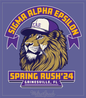 Sigma Alpha Epsilon Lions Head Shirt