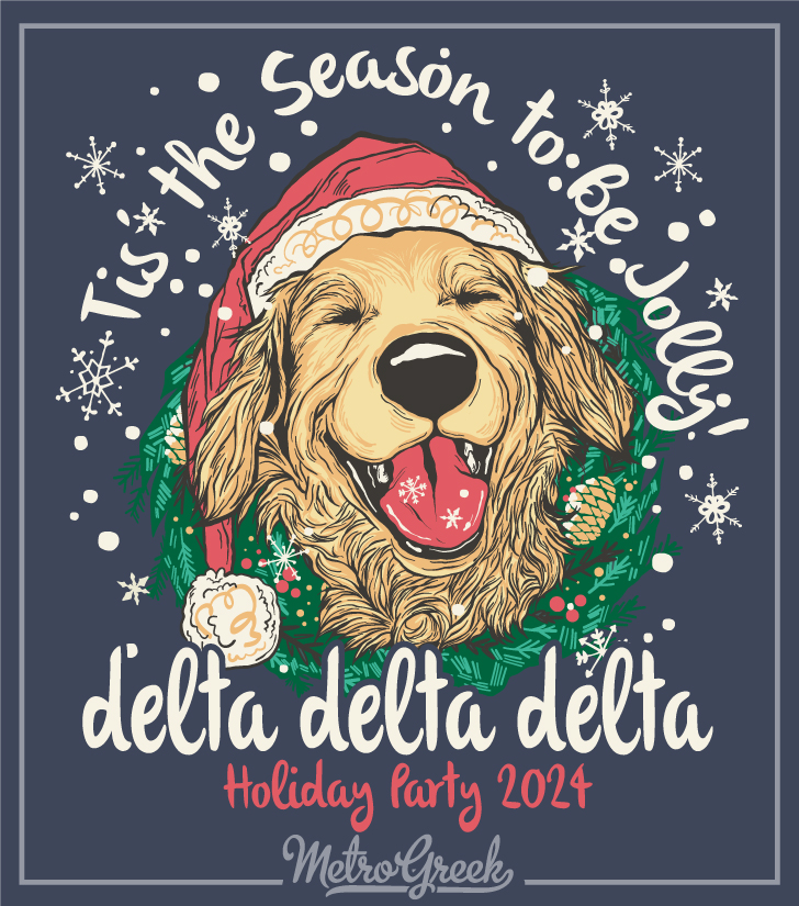 Tri Delta Christmas Dog Shirt