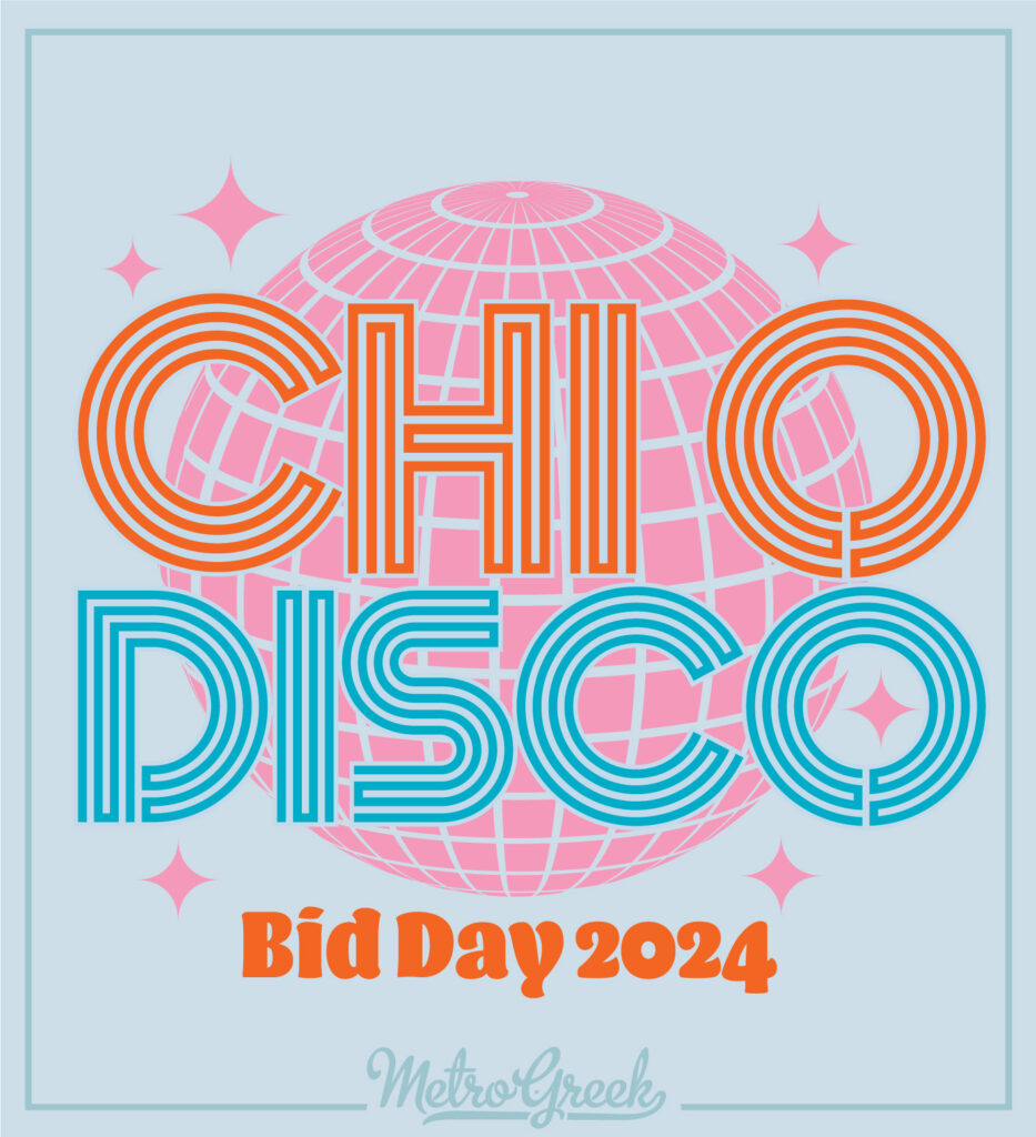 Chi Omega Bid Day Shirt Disco