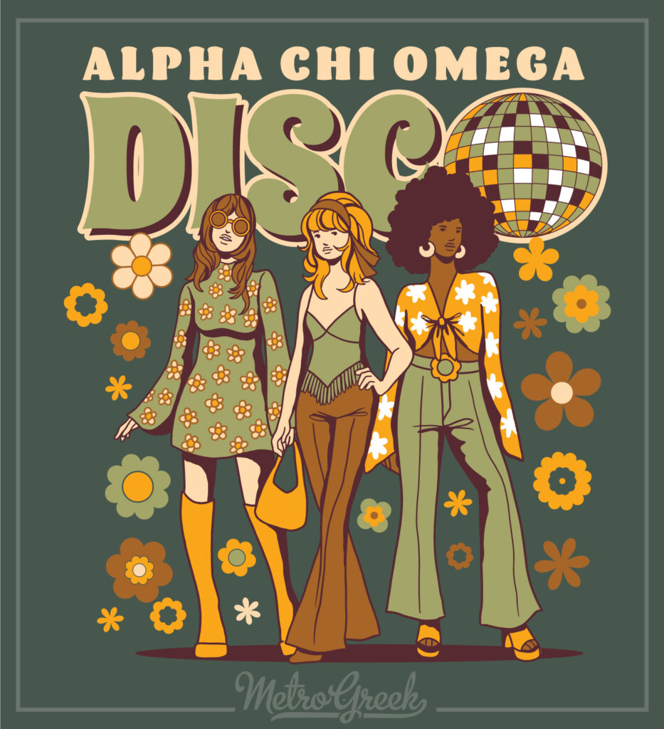 Disco Bid Day Shirt Alpha Chi Omega