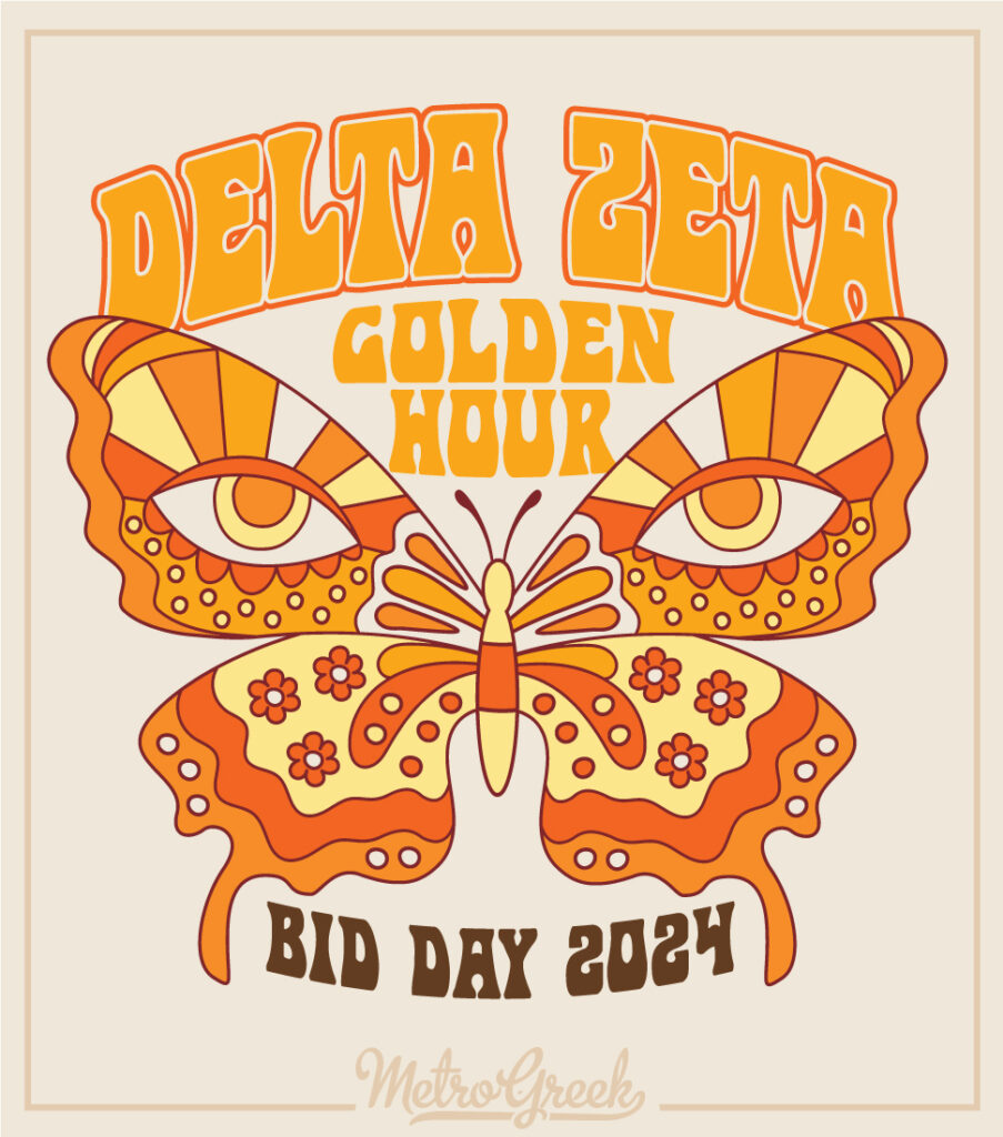 Golden Hour Bid Day Shirt Butterfly