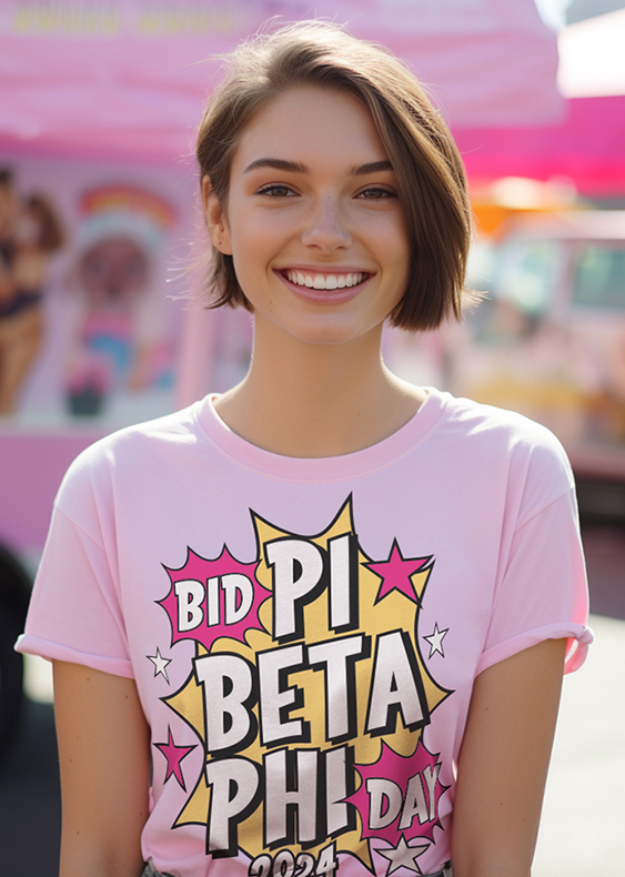 Pi Beta Phi Pop Art Bid Day shirt