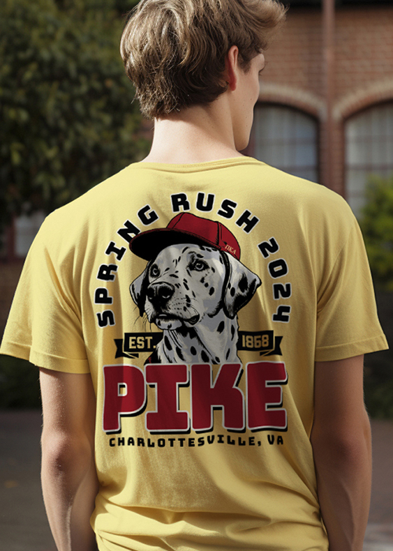Pike Fraternity Rush Shirt with Dalmatian