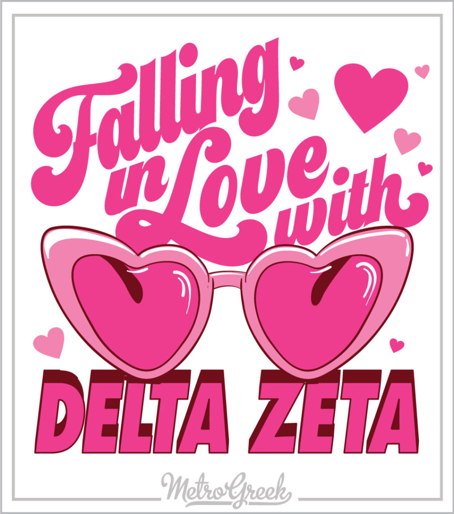Falling in Love with Delta Zeta Bid Day Shirt