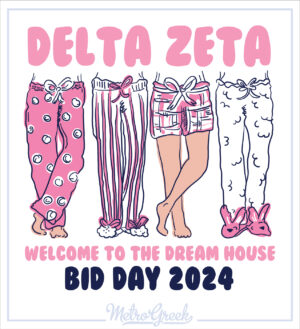 Pajama Bid Day Shirt Delta Zeta