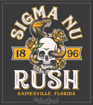 Sigma Nu Skull and Snake Rush Shirt