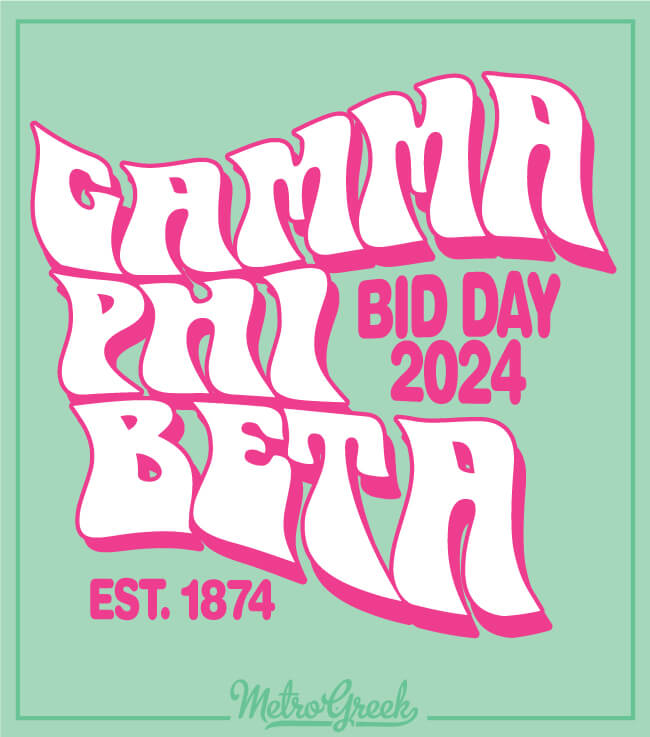 1558 Gamma Phi Beta Sorority Shirt Sixties | Metro Greek