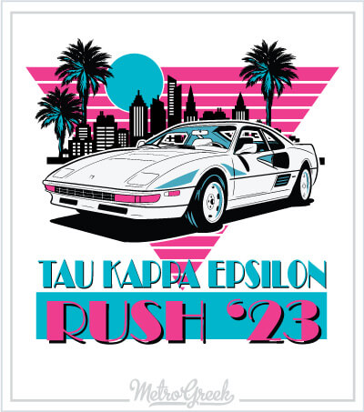 Miami Vice Ferrari TKE Rush Shirt