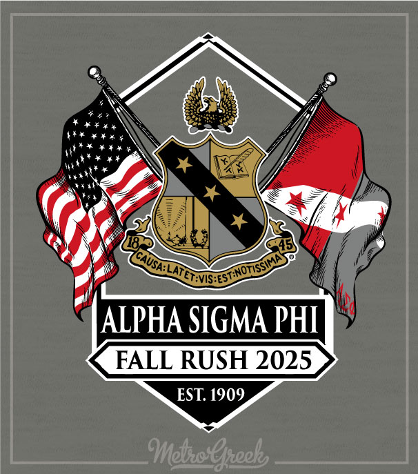 Alpha Sigma Phi Crest Flag Rush Shirt