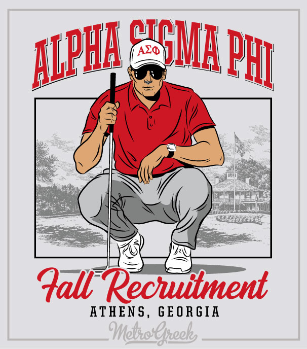 Masters Golfer Alpha Sig Rush Shirt