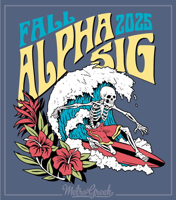 Surfer Alpha Sigma Phi Rush Shirt