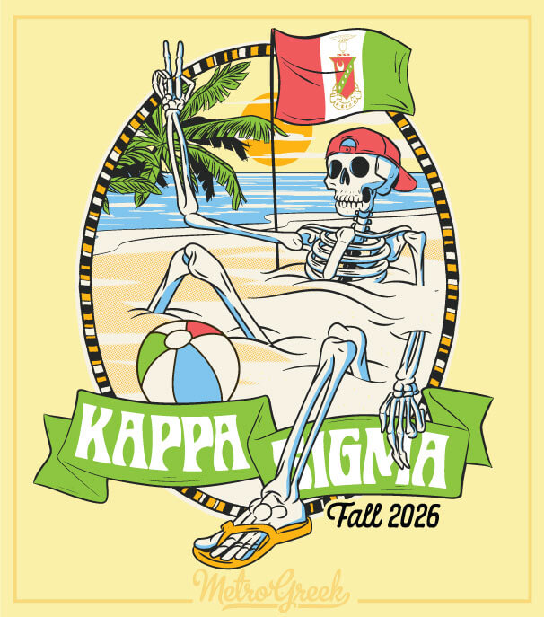 Skeleton Kappa Sigma Beach Rush Shirt