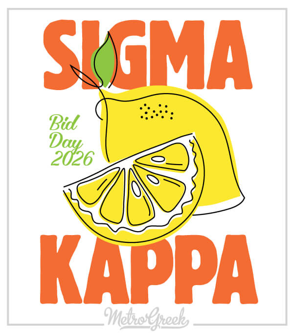 Sorority Bid Day Shirt Sigma Kappa Lemon