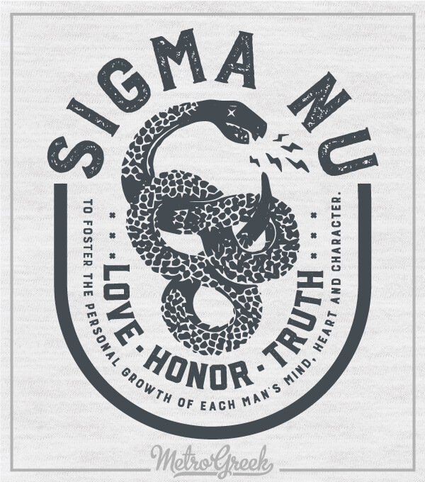 Fraternity Rush Shirt Sigma Nu Snake