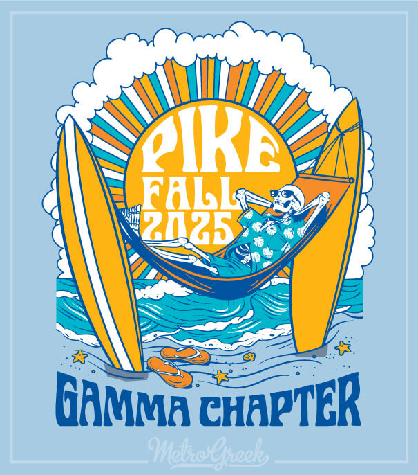 Pi Kappa Alpha Rush Shirt Skeleton Beach