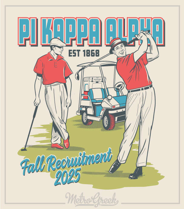 Pike Recruitment Shirt Golfers and Cart