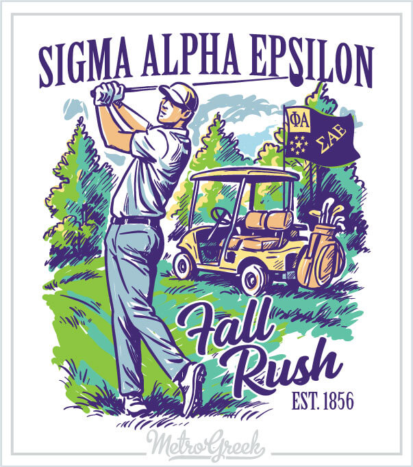 SAE Fraternity Rush Shirt Golfer