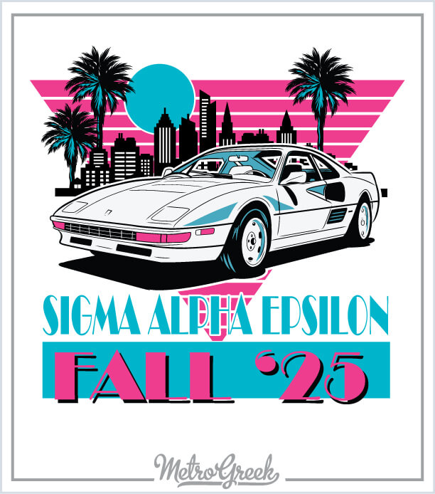 SAE Rush Shirt Miami Vice Car