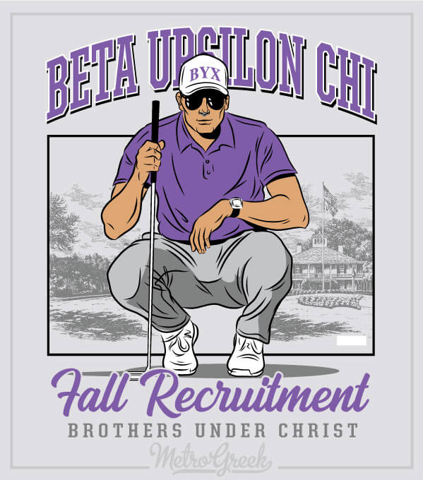 Beta Upsilon Chi Rush Shirt Golfer