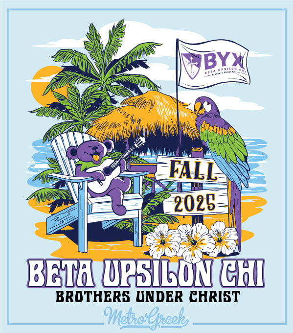 Beta Upsilon Chi Rush Shirt Grateful Dead Beach