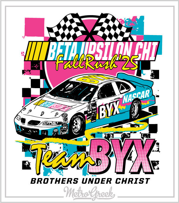 Beta Upsilon Chi Rush Shirt Nascar