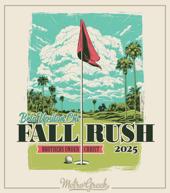Beta Upsilon Chi Rush Shirt Golf Course