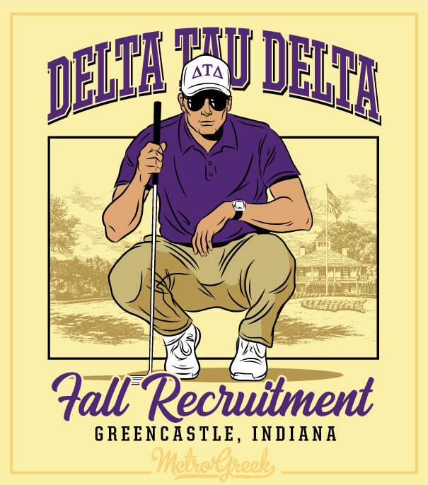 Delta Tau delta Rush Shirts Golfer