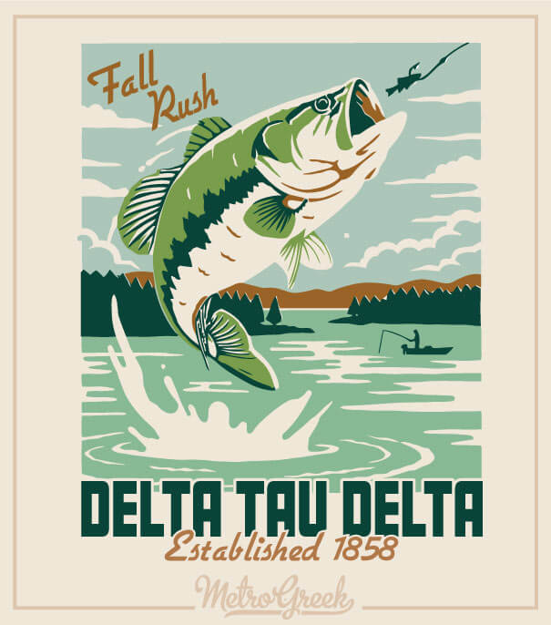 Delta Tau Delta Rush Shirts Bass Fishing
