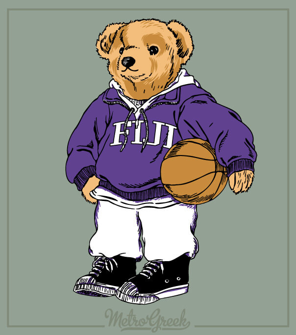 FIJI Rush Shirt Polo Bear Basketball