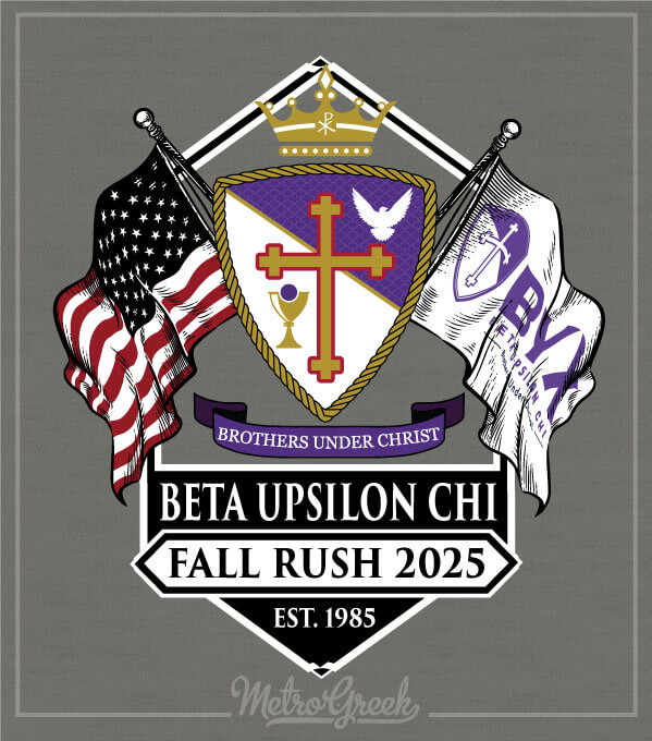 Beta Upsilon Chi Rush Shirt Flags