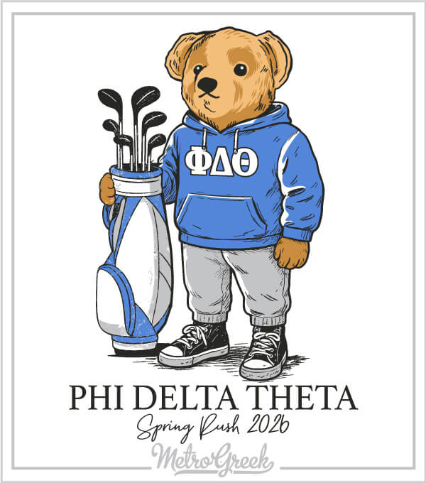 Phi Delta Theta Rush Shirt Golf Bear