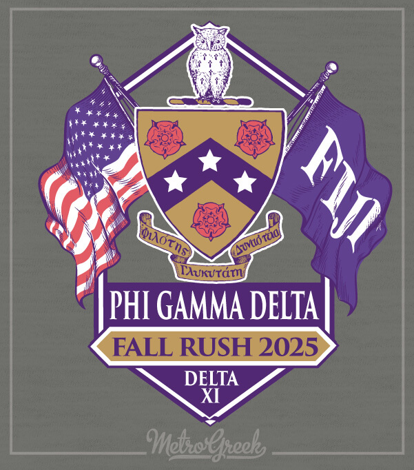 Phi Gamma Delta Rush Shirt Flag Crest