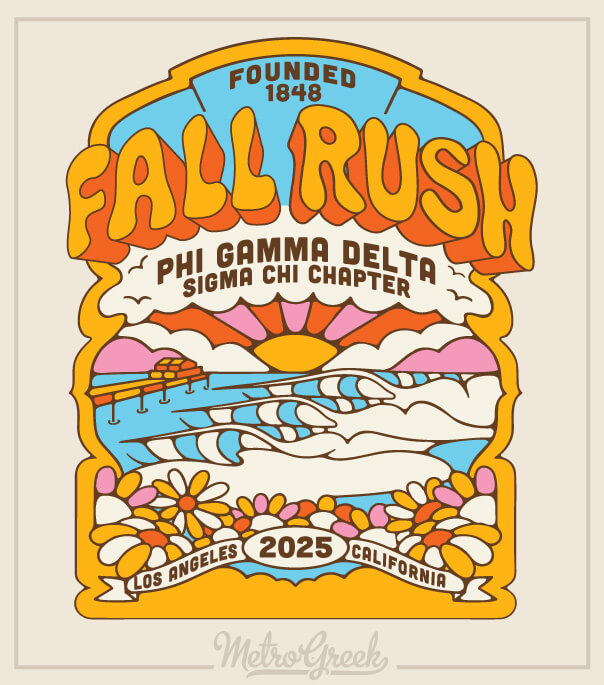 Phi Gamma Delta Rush Shirt Vintage Beach