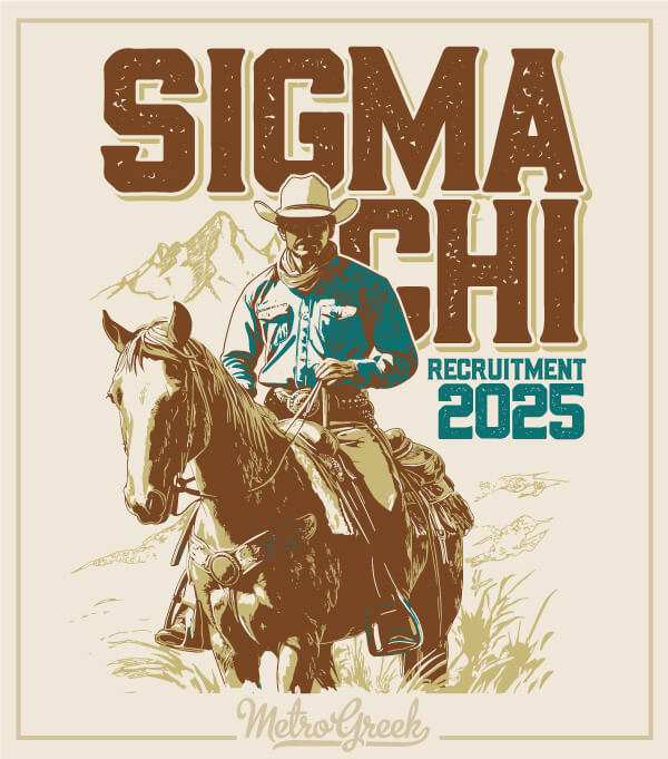 Sigma Chi Fraternity Rush Shirt Cowboy