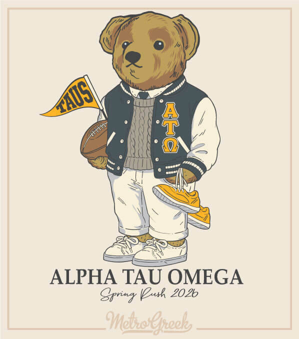 ATO Rush Shirt Letterman Bear