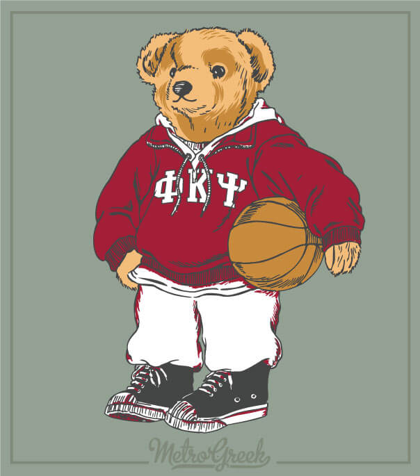 Phi Kappa Psi Rush Shirt Basketball Bear