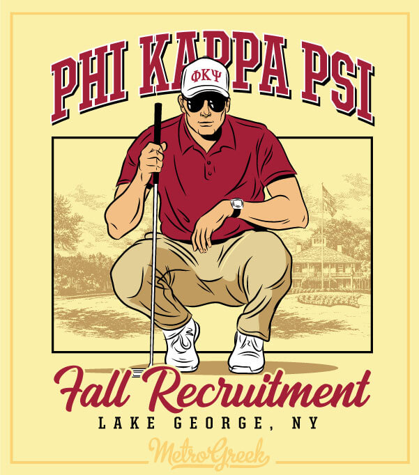 Phi Kappa Psi Rush Shirt Golfer