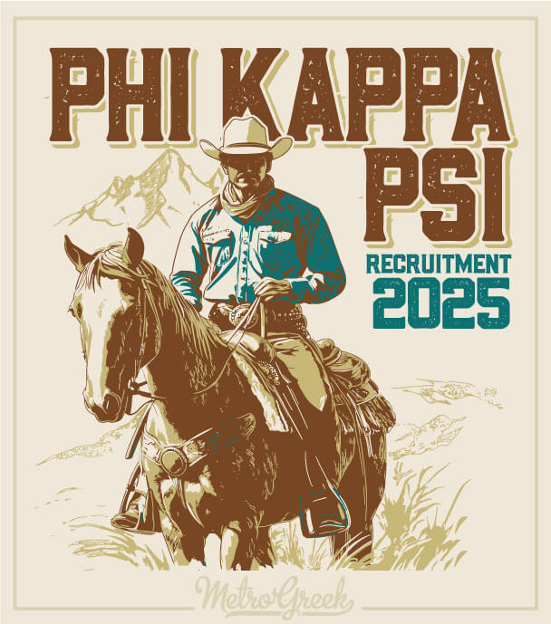 Phi Psi Rush Shirt Cowboy Horse