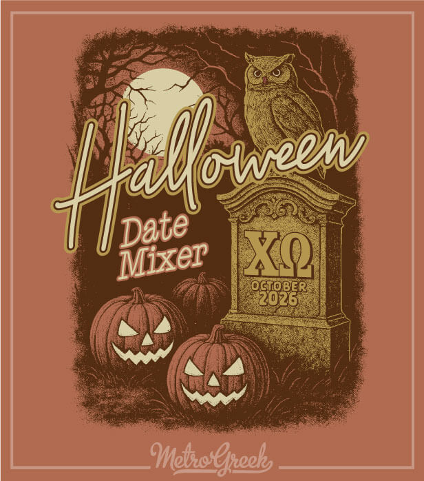 Halloween Graveyard Shirt Chi Omega