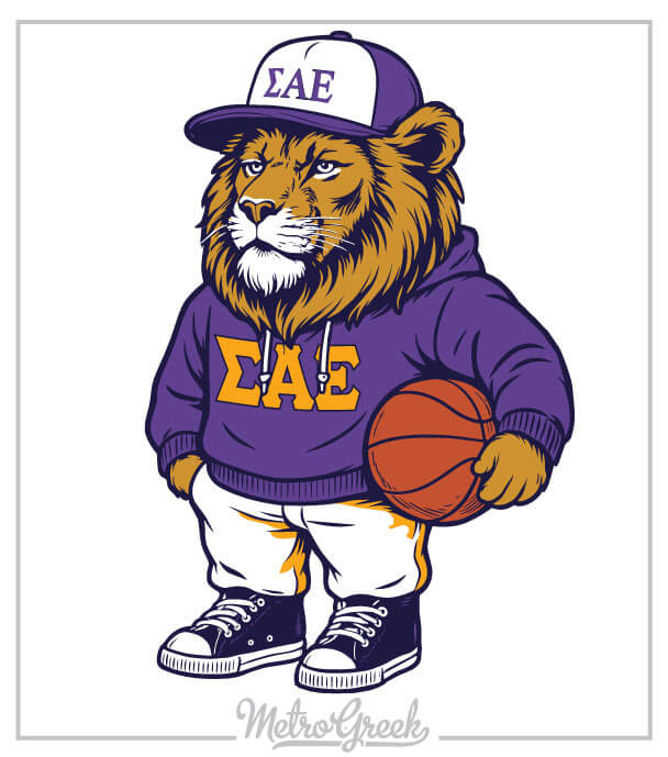 SAE Rush Shirt Lion Basketball