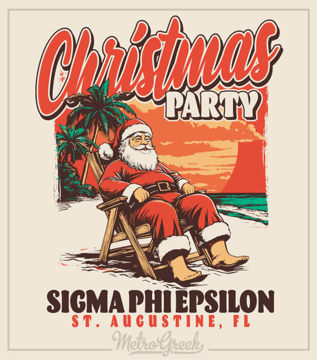 Christmas Party shirt Santa Beach