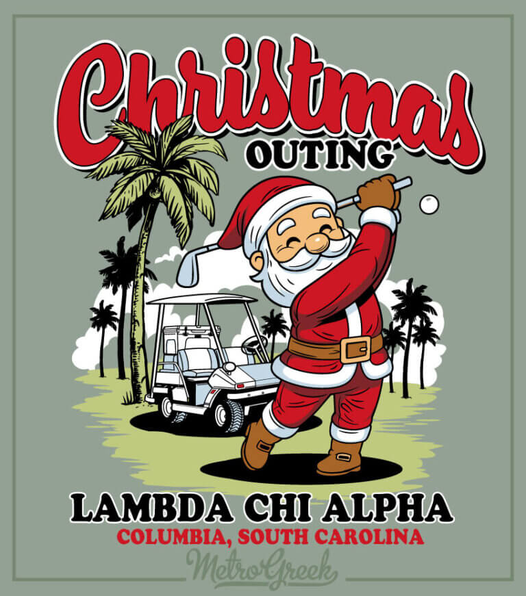 Christmas Golf Outing Shirt Santa