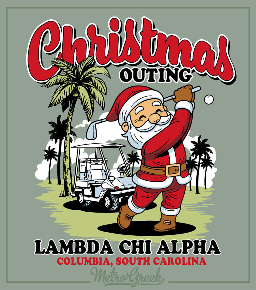 Christmas Golf Outing Shirt Santa