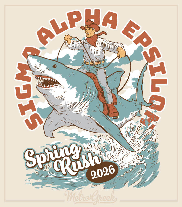 Shark Cowboy Fraternity Rush Shirt