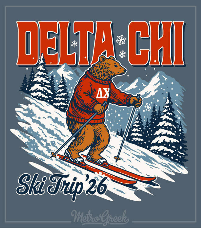 Fraternity Shirt Delta Chi Ski Trip