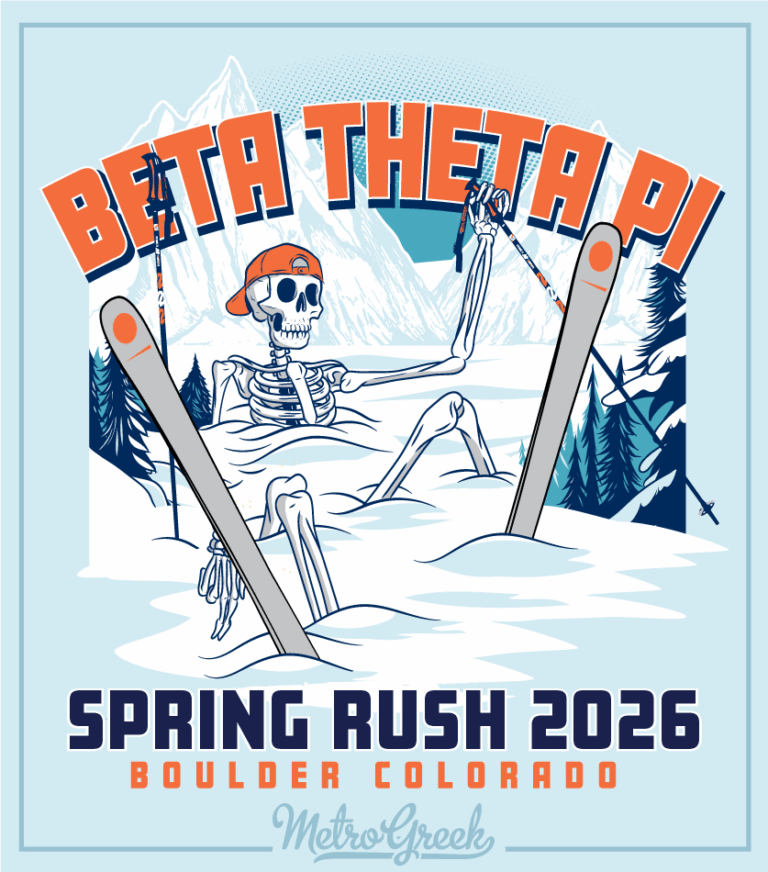 Skeleton Ski Fraternity Rush Shirt