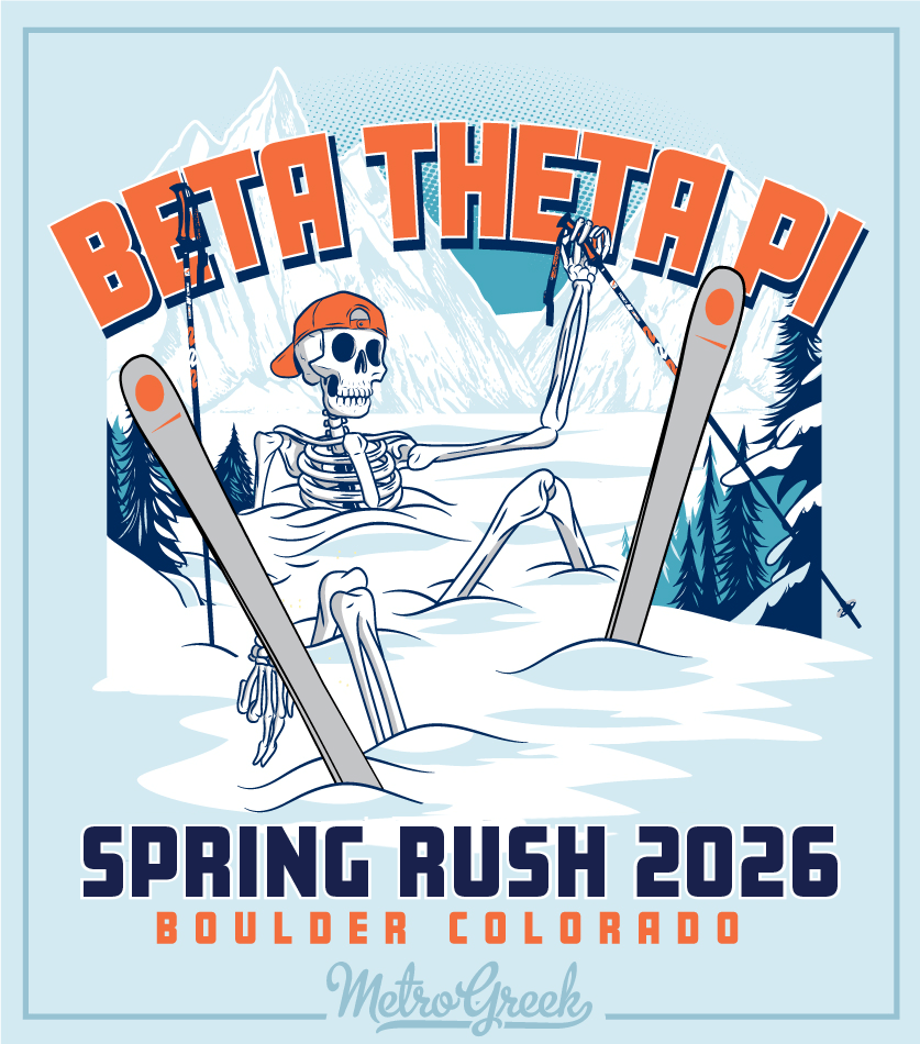 Skeleton Ski Fraternity Rush Shirt