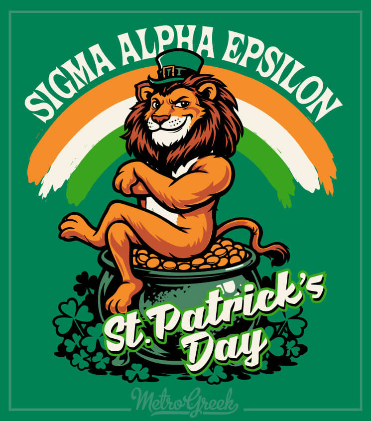 St Patrick's Day Shirt Lion and Gold