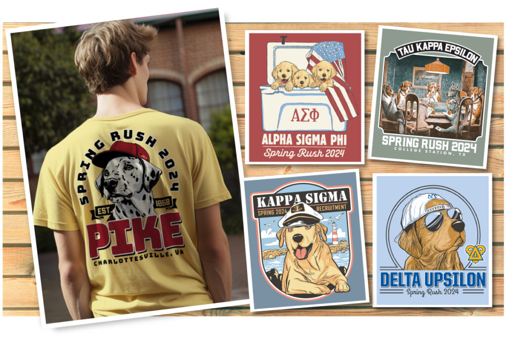 Fraternity Recruitment Rush Dog Shirts